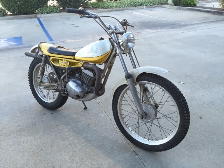 Yamaha 1974 TY 250 Trials bike FOR SALE – Carpy’s Cafe Racers